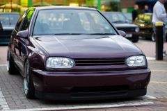 Mk3 Golf front with Mk5 modded headlights, integrated indicators.